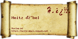 Heitz Ábel névjegykártya