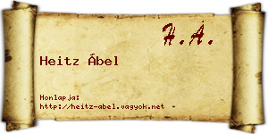 Heitz Ábel névjegykártya